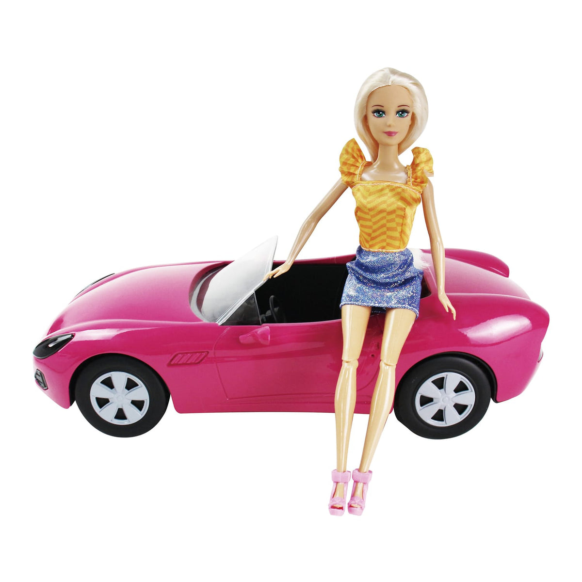 Let's Play Doll & Car Playset