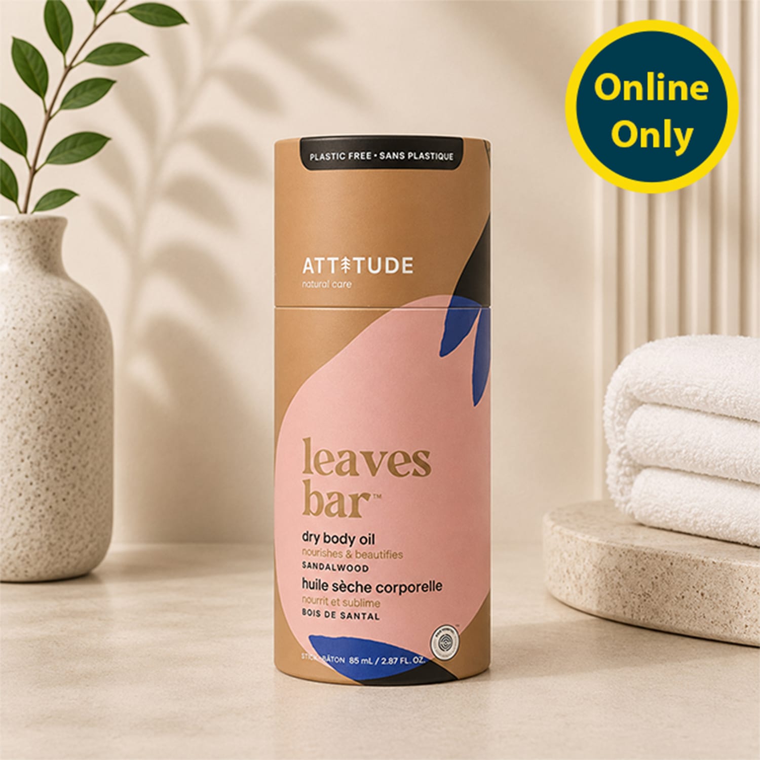 Attitude Natural Care Leaves Bar Sandalwood Dry Body Oil 85ml