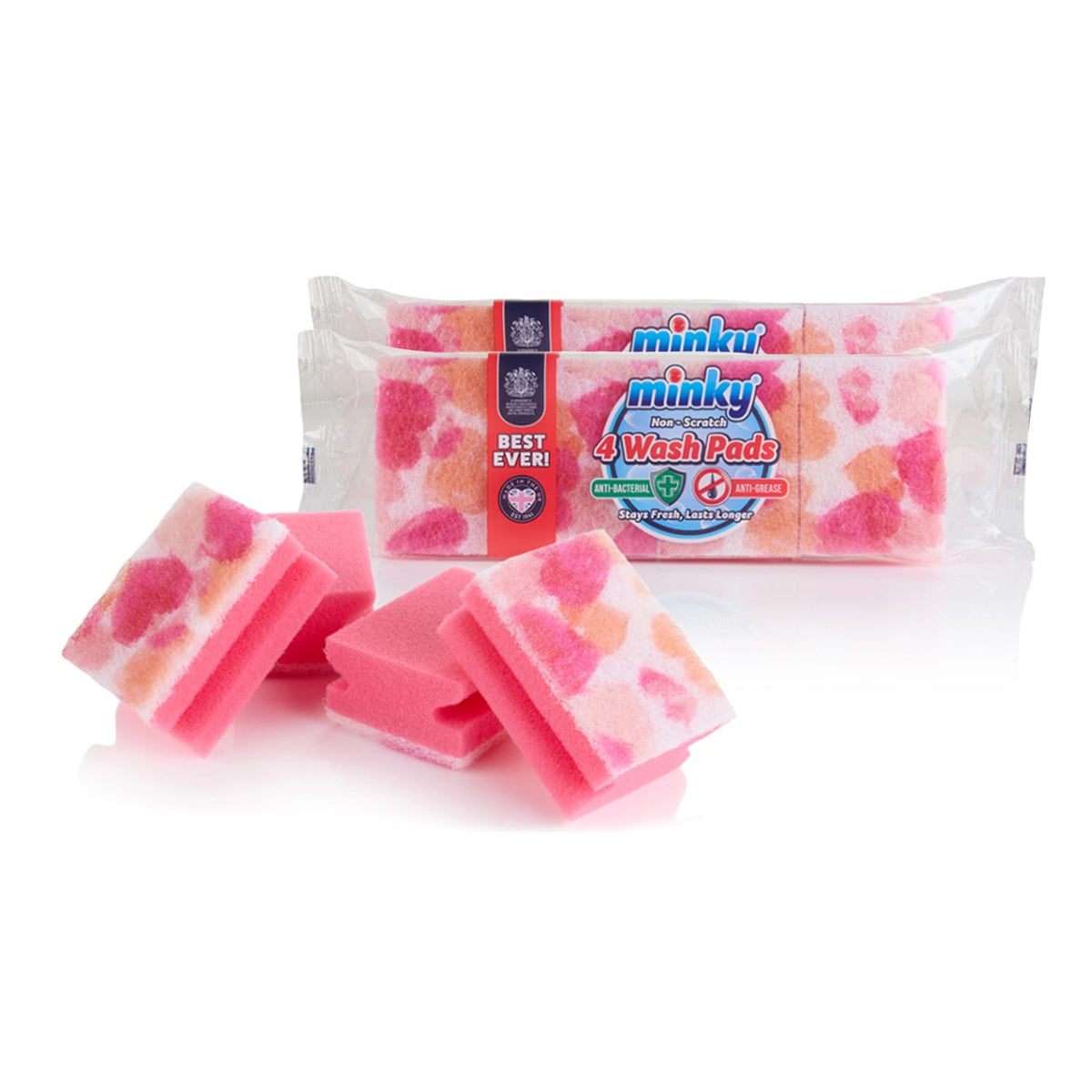 Minky 4 Heavy Duty Wash Pads x2