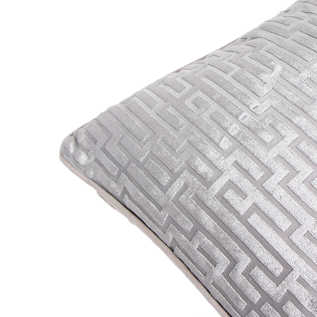 Home Collections Geo Velvet Cushion - Grey, product image 2