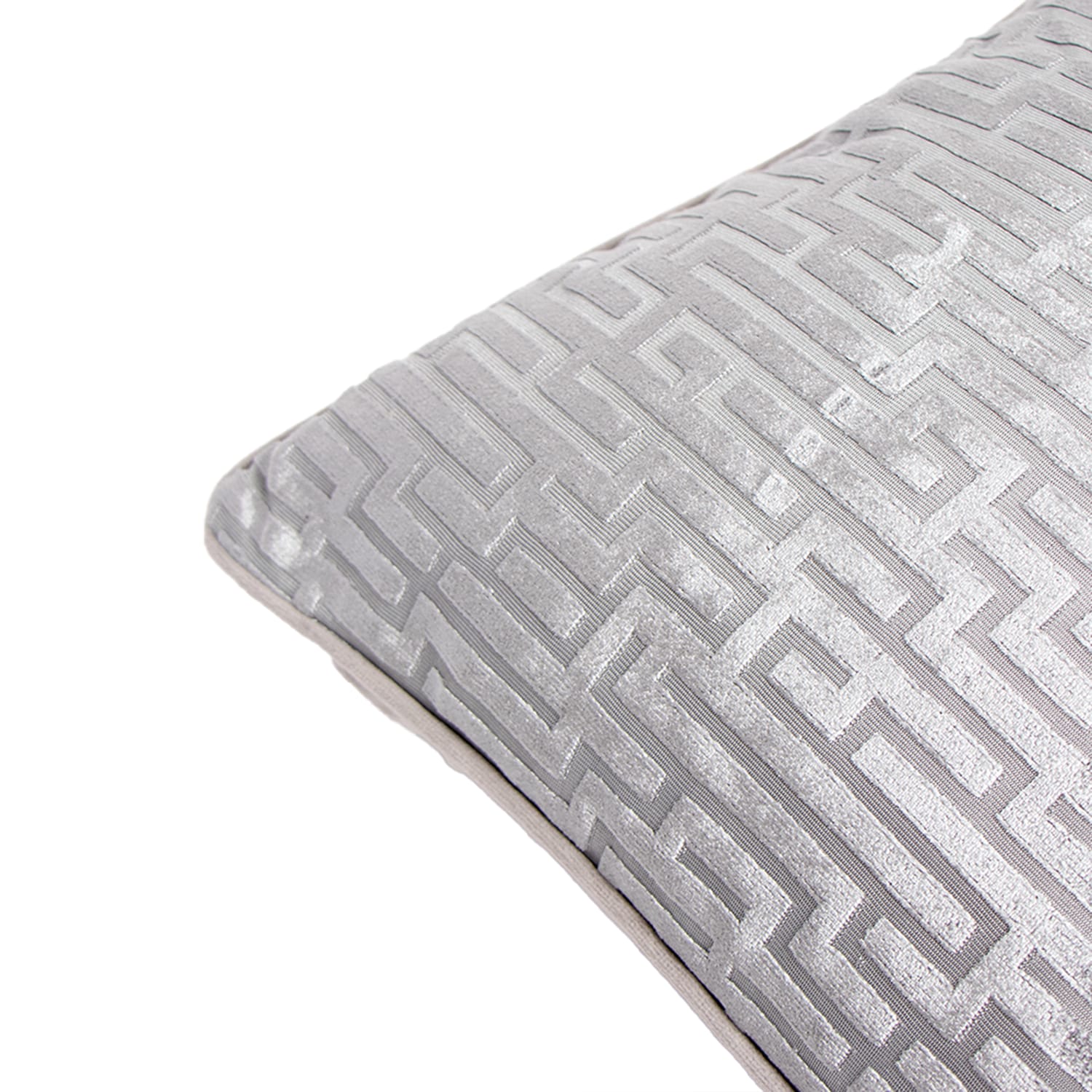 Home Collections Geo Velvet Cushion - Grey, product image 2