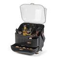 Make Up Organiser Cosmetic Ribbed Storage Box - Black